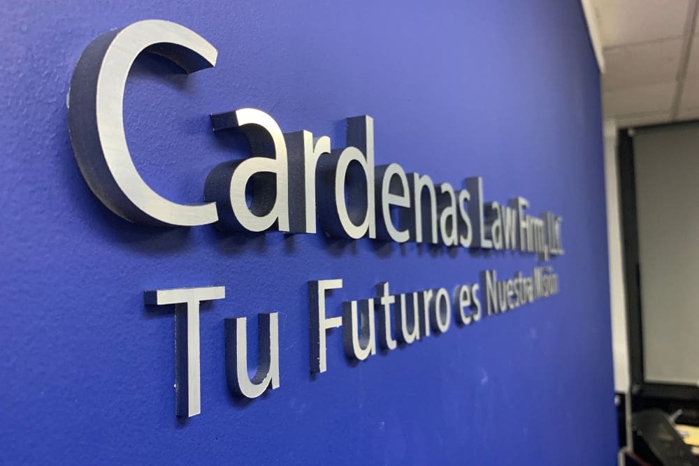 Outdoor Signage 8 Cardenas Law Indoor Logo