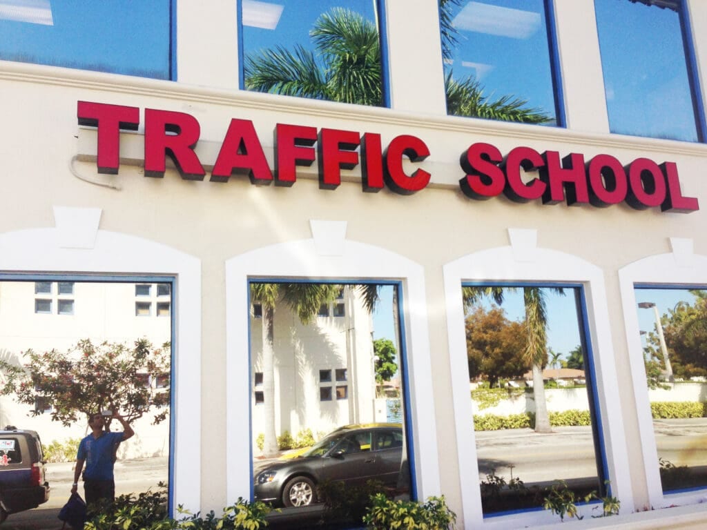 Traffic School Building sign