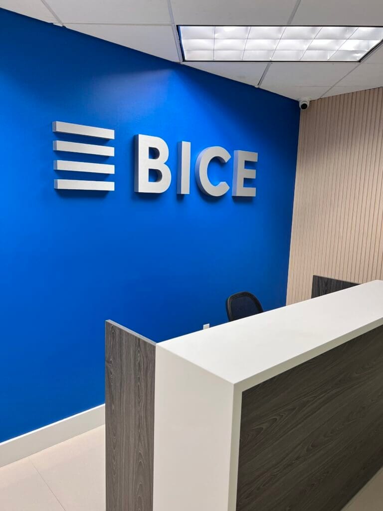 Bice Reception Signs