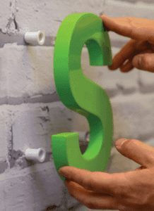 snap stud spacers for signs