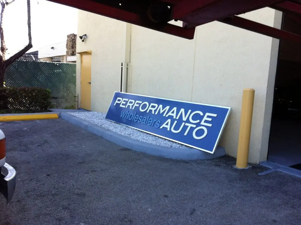 Building Signs 1 Performance wholesalers Auto