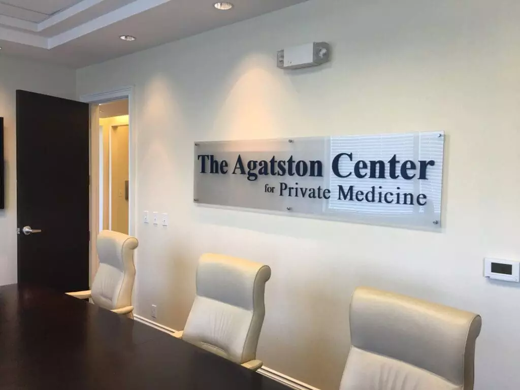 The Agaston Center Interior office signage 3D logos Miami