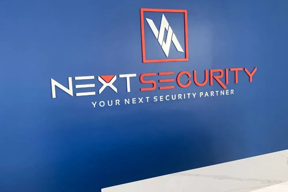 Acrylic Letters 2 Next Security HDU Routed Signs