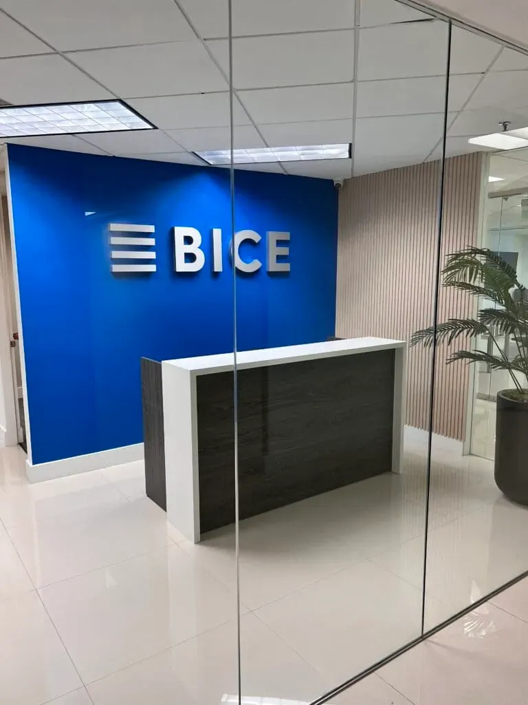 HDU Routed Signs 2 BICE fabricated channel letter signs with brushed metal face